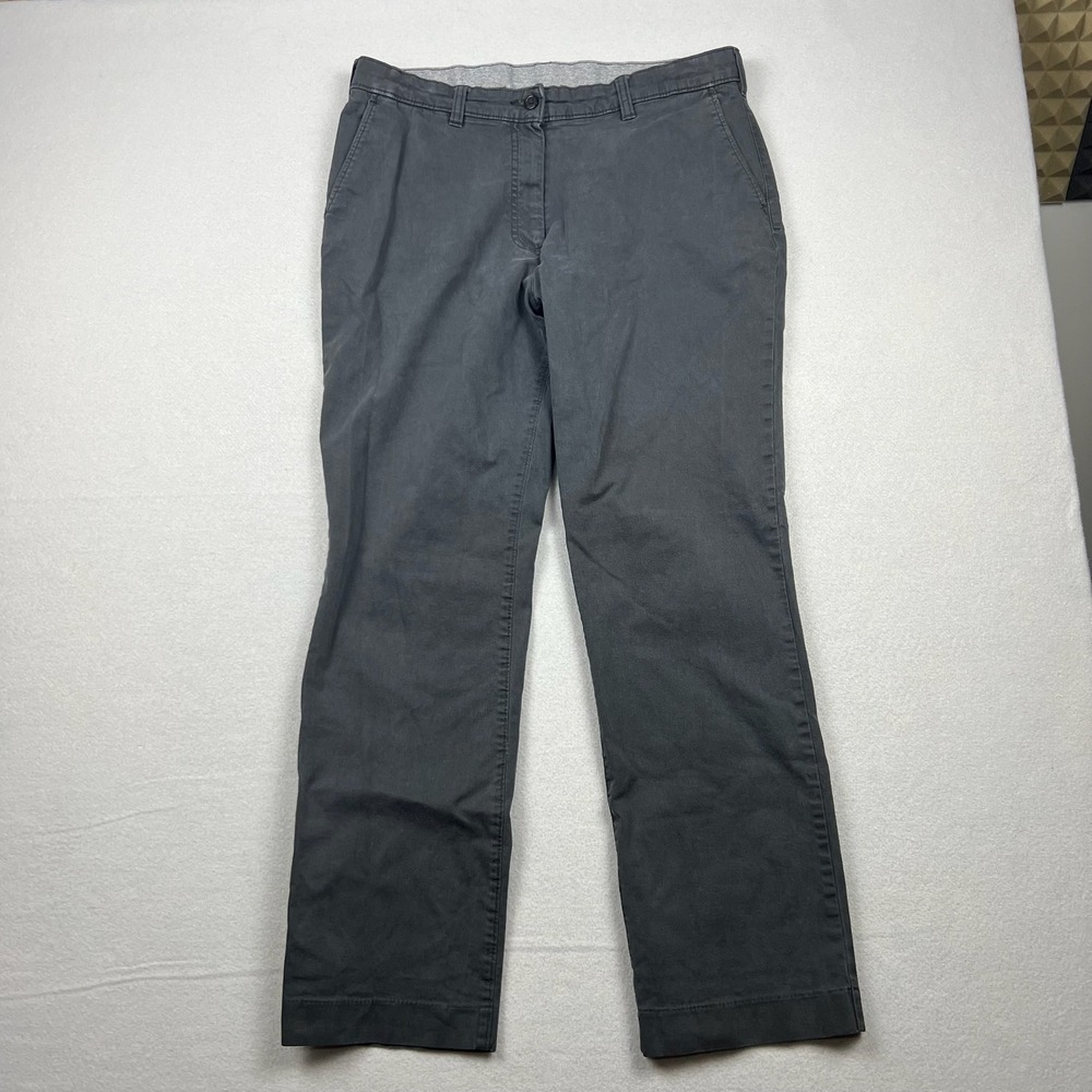 Edwards Women 14 30 Performance Stretch Pants Charcoal Gray Sanded Twill Chinos